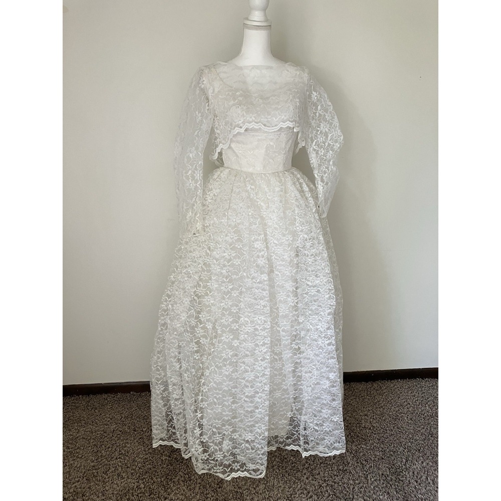 Vintage Alden's Union Made Wedding Formal Dress Circa 1960's Classic Americana